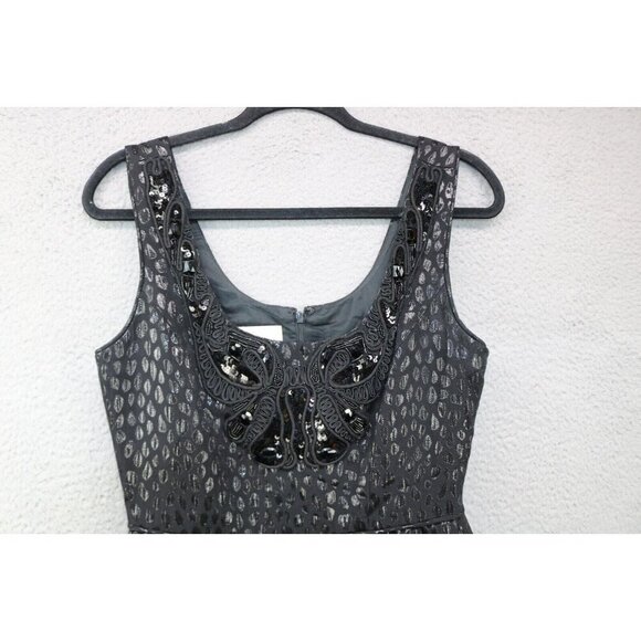 Donna Morgan Beaded Sequins Fit & Flare Dress-Sparkles-6-Pockets-New w/Tags - Picture 8 of 16